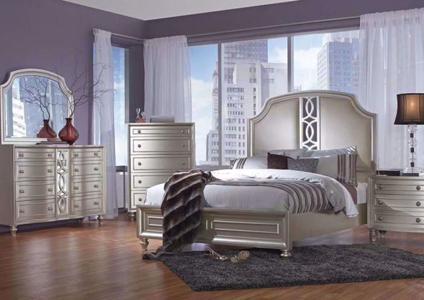 Champagne Bedroom Set - Silver