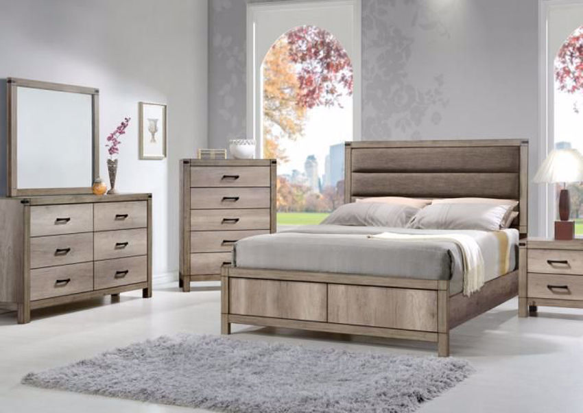 Russell Bedroom Set Light Brown