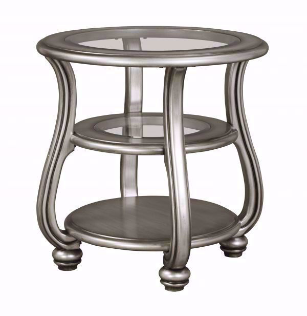 Coralayne End Table Silver Home Furniture Plus Bedding and Mattress