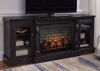 Mallacar TV Stand with Fireplace - Black | Home Furniture Plus Bedding