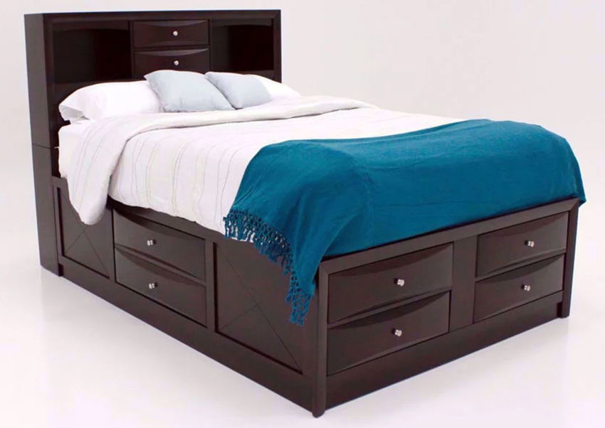 Emily Queen Bed Brown Home Furniture Plus Bedding and Mattress Center