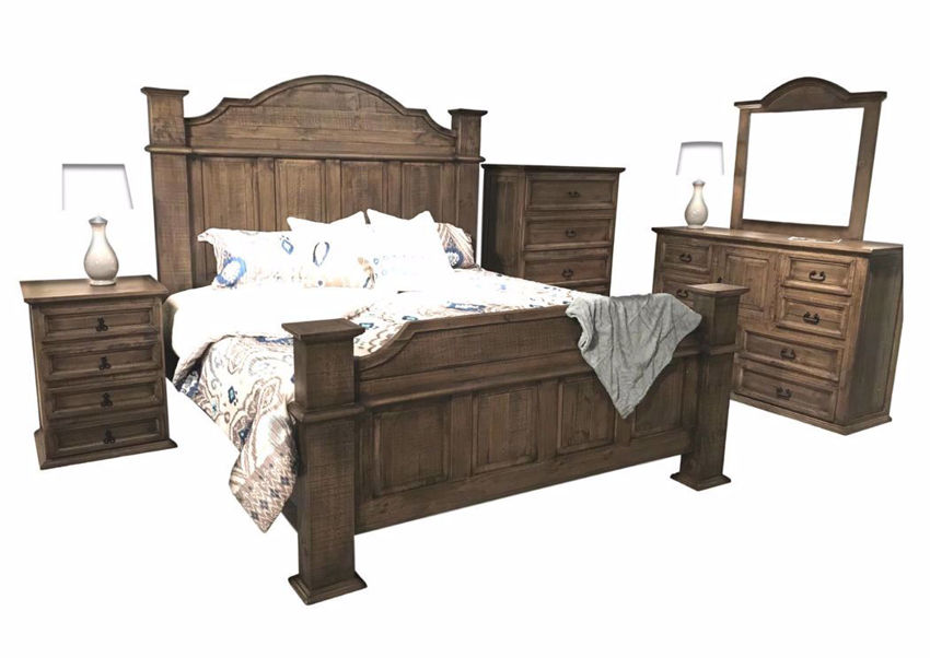 Titan Bedroom Set Dark Brown