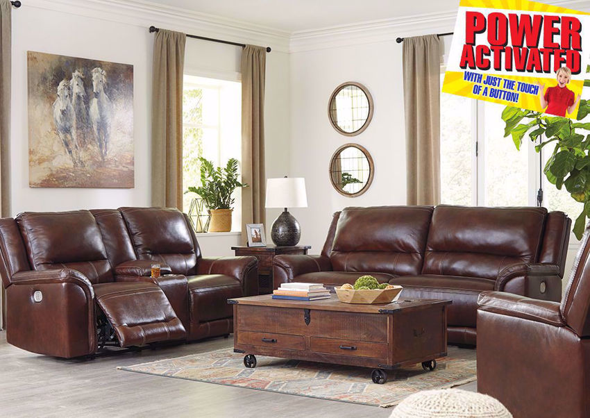 brown reclining living room set