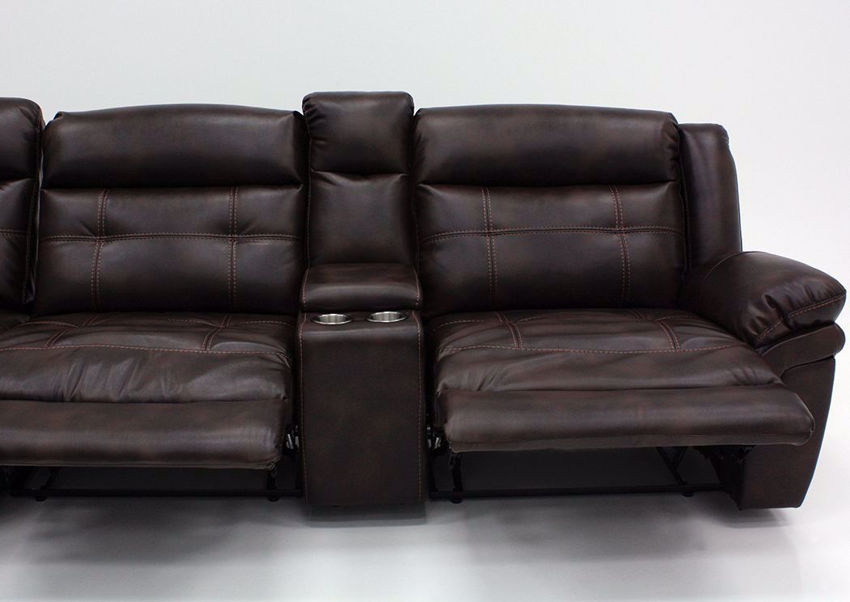 Detroit Reclining Sectional Sofa Brown Home Furniture Plus Bedding