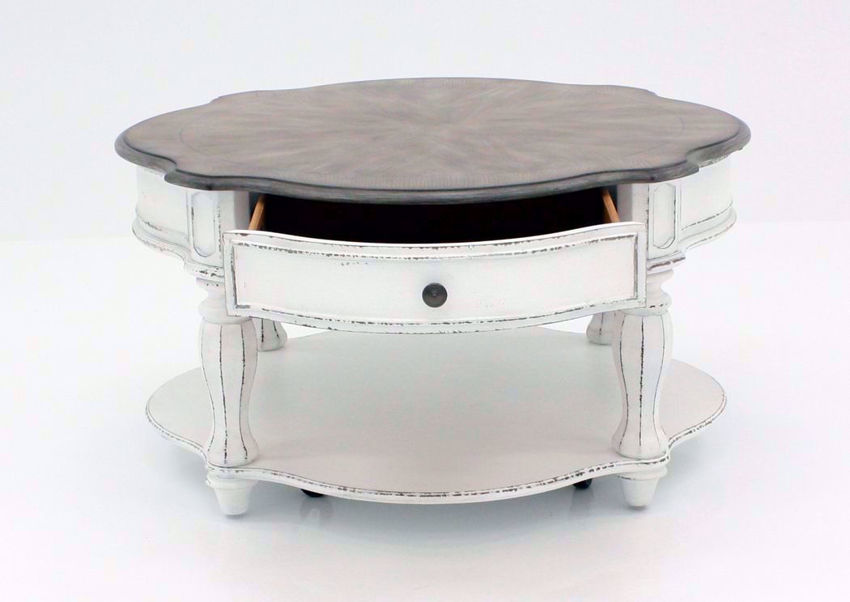 Magnolia Manor Round Coffee Table White Home Furniture Plus Bedding