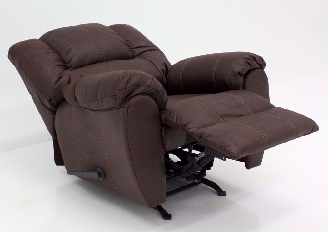McGann Rocker Recliner Walnut Brown Home Furniture Plus Bedding