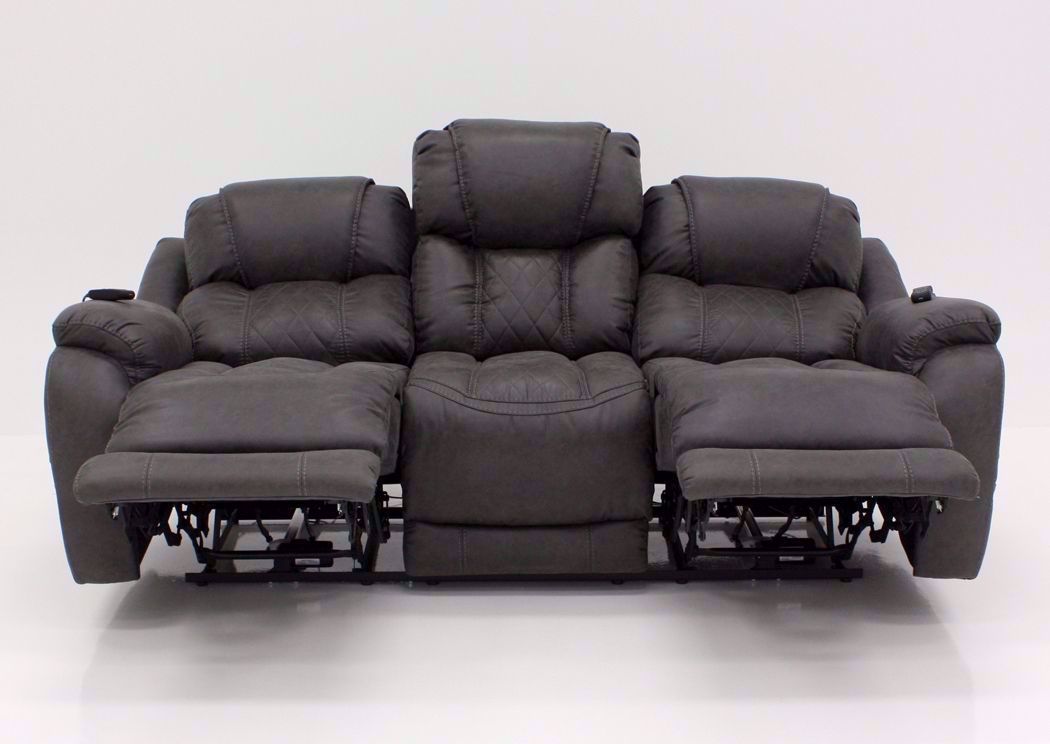 Daytona POWER Reclining Sofa Steel Gray Home Furniture Plus Bedding