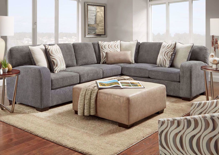 chandler bonded leather sectional sofa with console