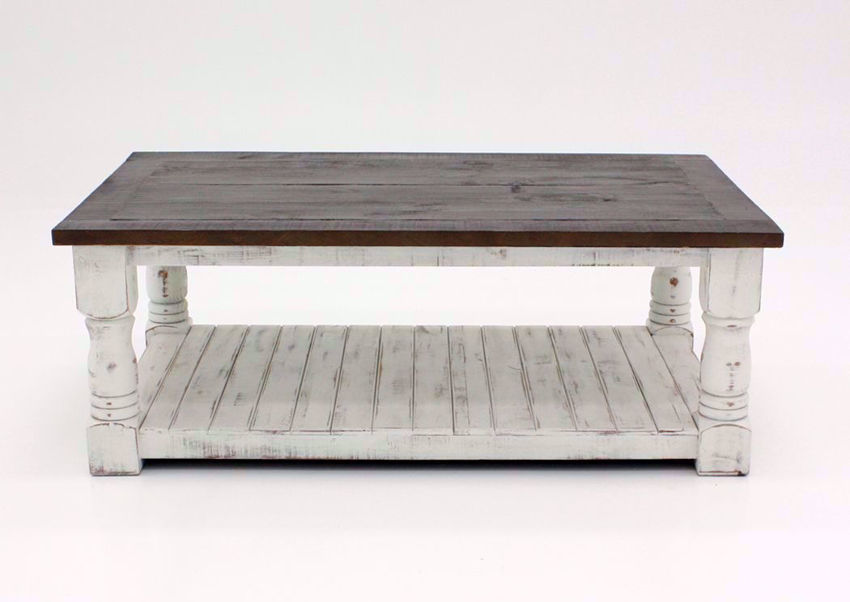 farmhouse two tone coffee table