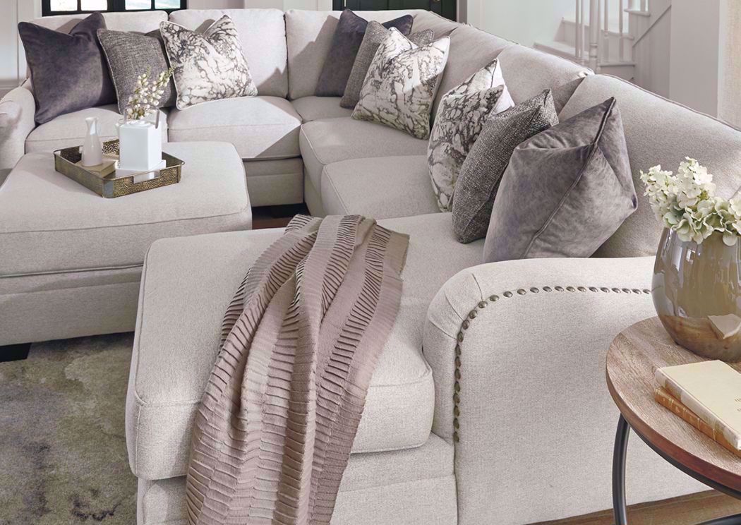 Dellara Sectional Sofa with Left Chaise Off White Home Furniture