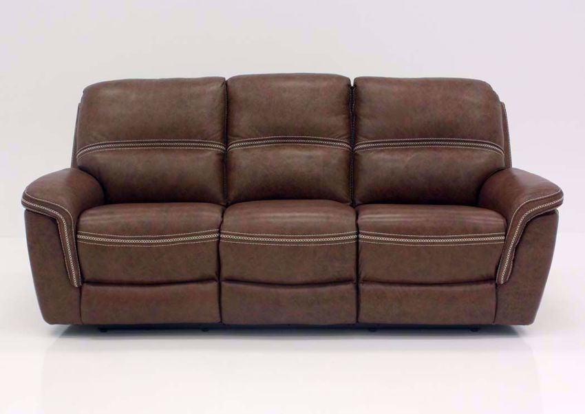 stitch & time 5571 mason reclining leather sofa brown