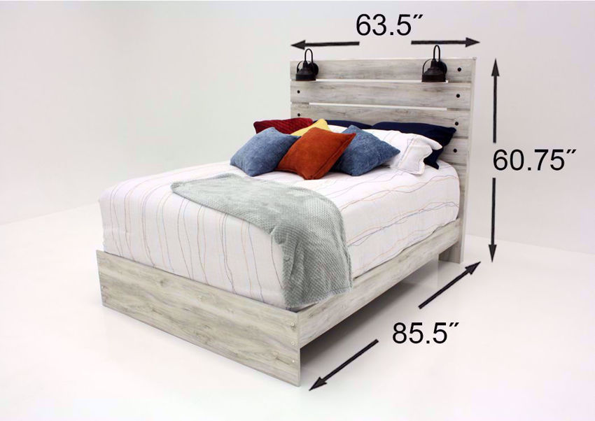 Cambeck Queen Size Bed White Home Furniture Plus Bedding and