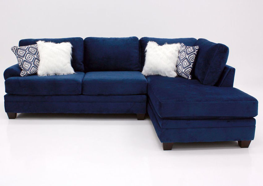 Groovy Chaise Sectional Sofa Navy Blue Home Furniture Plus Bedding