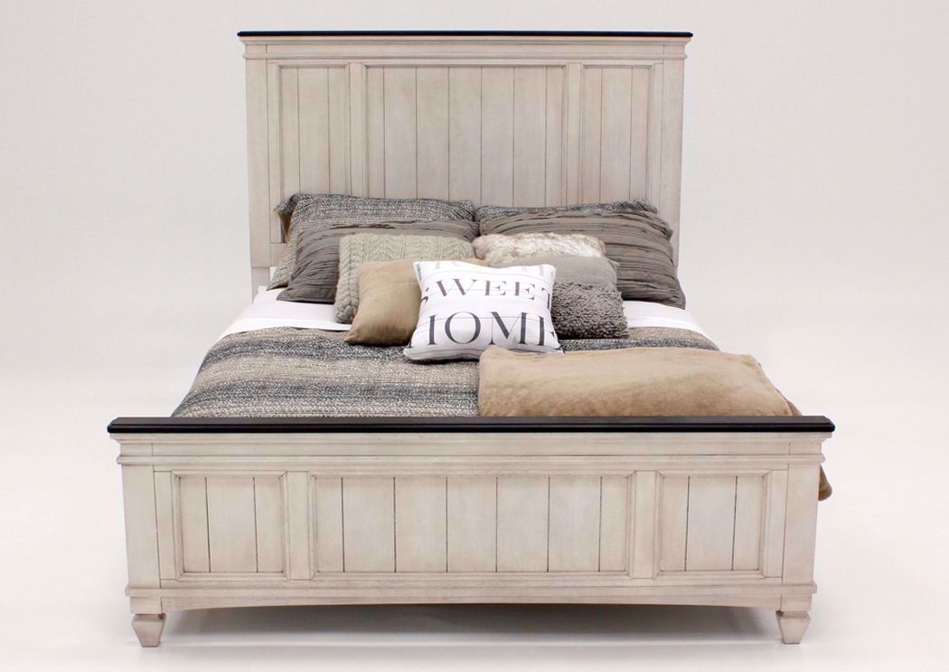 Sawyer Queen Size Bed White Home Furniture Plus Bedding and