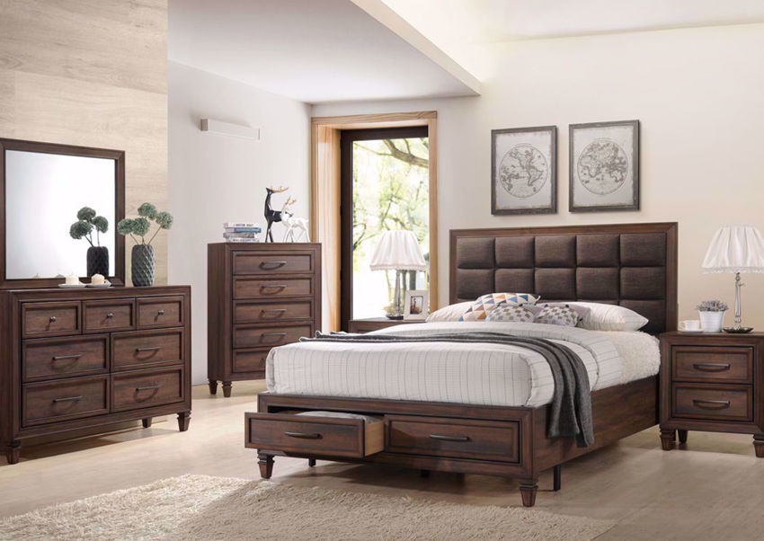 Gemini Bedroom Set - Dark Brown