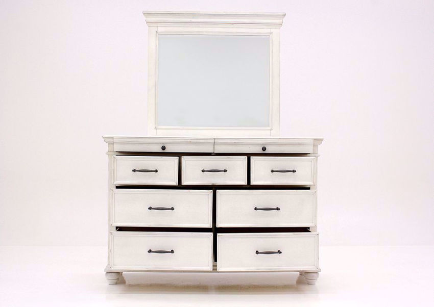 Kanwyn Dresser with Mirror White Home Furniture Plus Bedding