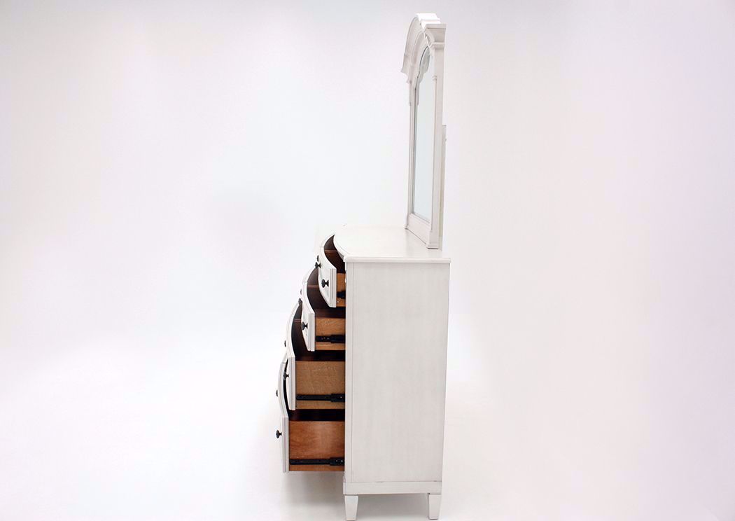 Mallory Dresser with Mirror White