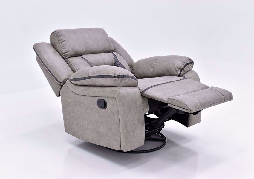 Acropolis Swivel Glider Recliner Taupe Home Furniture Plus Bedding