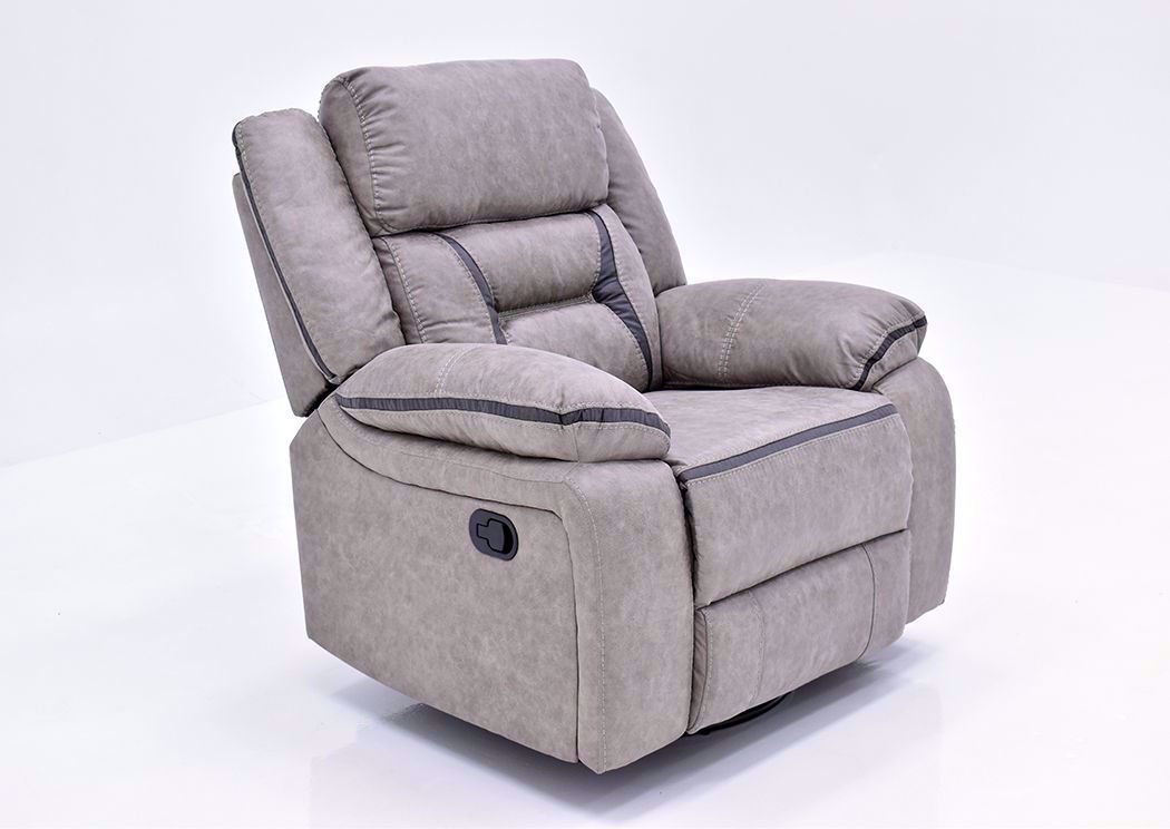 Acropolis Swivel Glider Recliner Taupe Home Furniture Plus Bedding