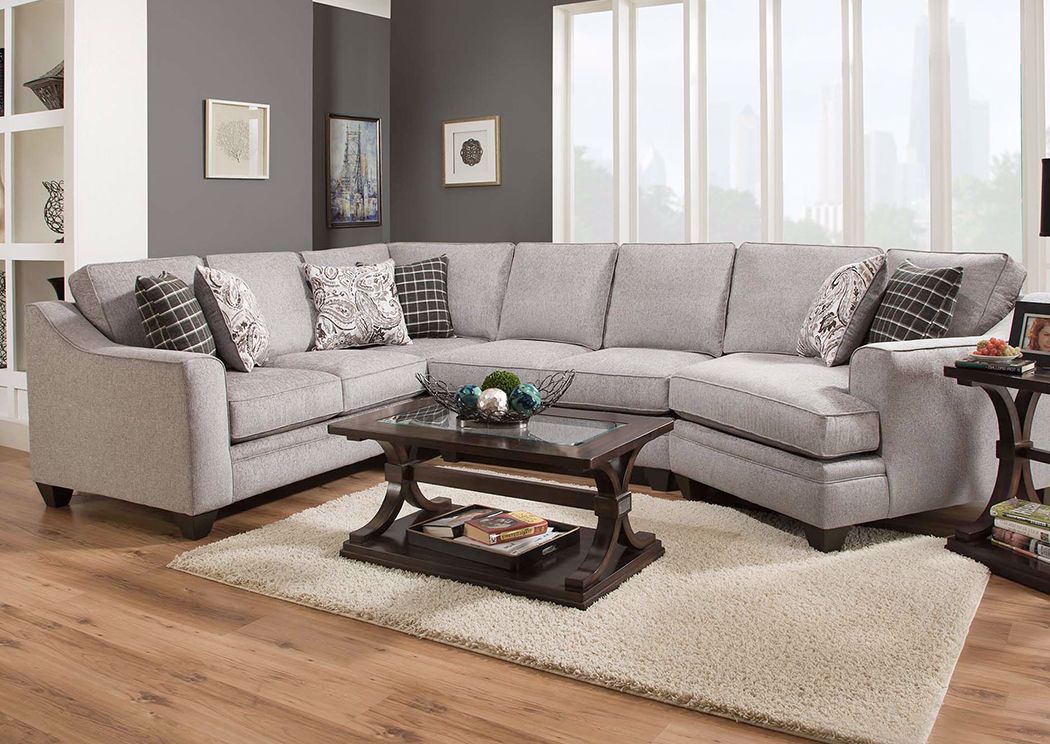 Endurance Sectional Sofa Right Fog Gray
