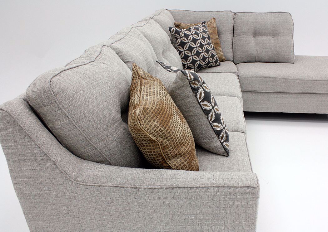 Dante Sectional Sofa With Chaise Brown Tweed Home Furniture Plus