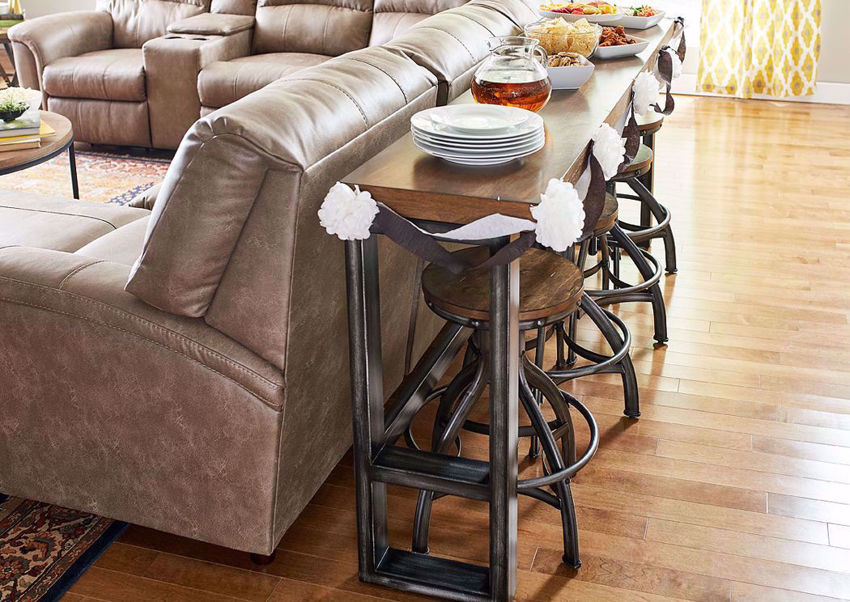 Chandler Sofa Table Bar Set Brown