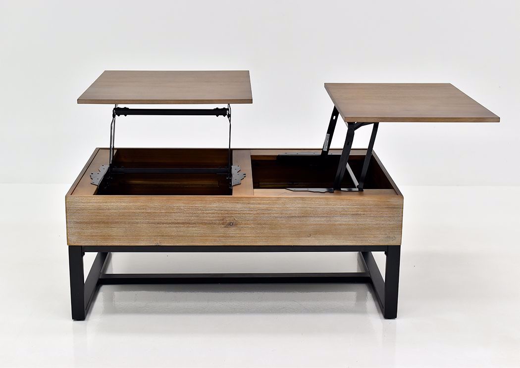 Frisco Dual LiftTop Coffee Table Brown