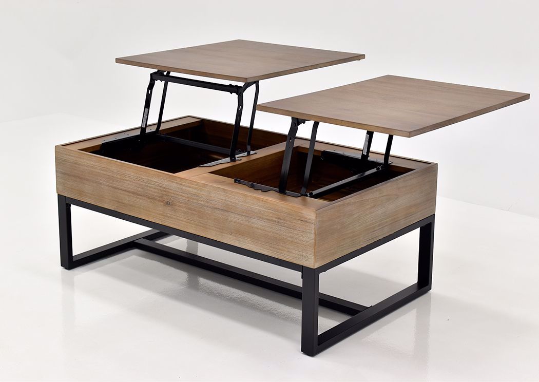 Frisco Dual LiftTop Coffee Table Brown