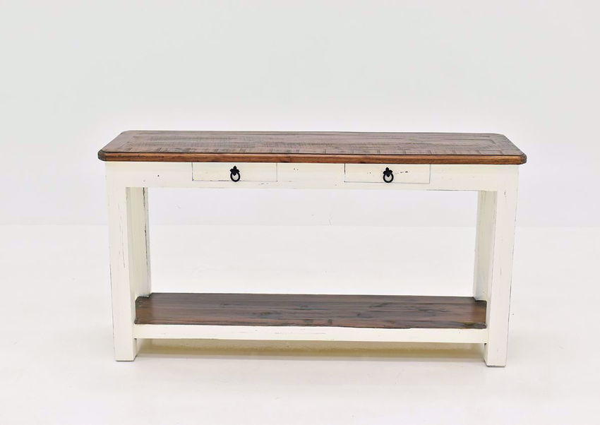 rustic white sofa table