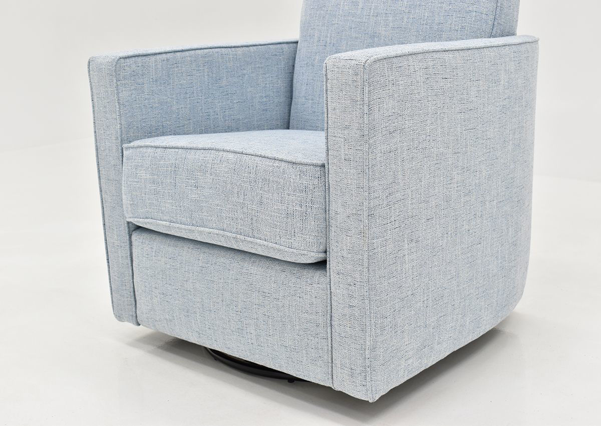 Ellison Swivel Accent Chair Light Blue