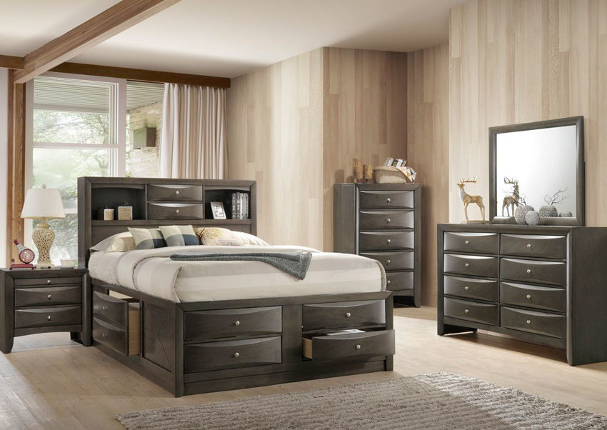 Emily King Size Bedroom Set - Gray 