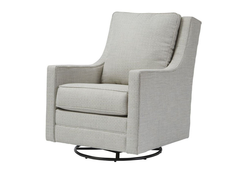 Kambria Swivel Glider Accent Chair Ivory Home Furniture Plus