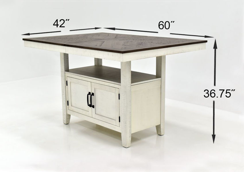 Kirkland 7 Piece Counter Height Dining Table Set White