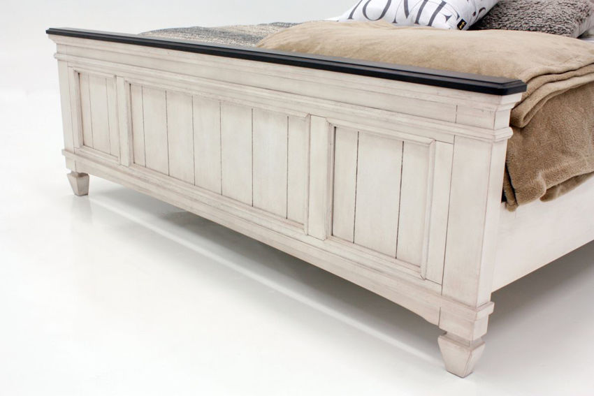 Sawyer King Size Bedroom Set White Home Furniture Plus Bedding and