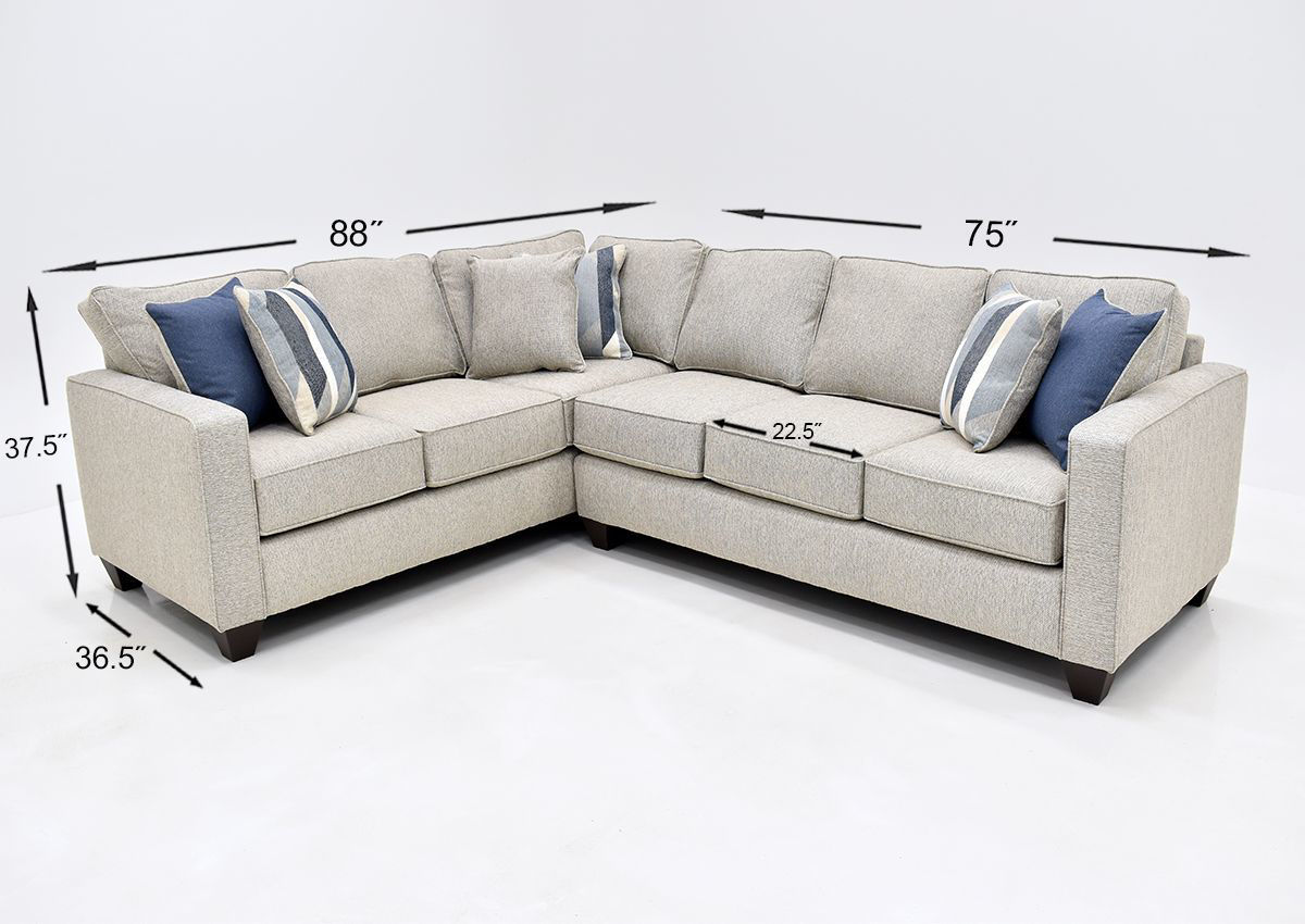 Crypton Sectional Sofa Gray