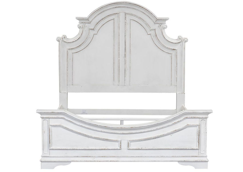 Magnolia Manor King Size Panel Bed White Home Furniture Plus Bedding