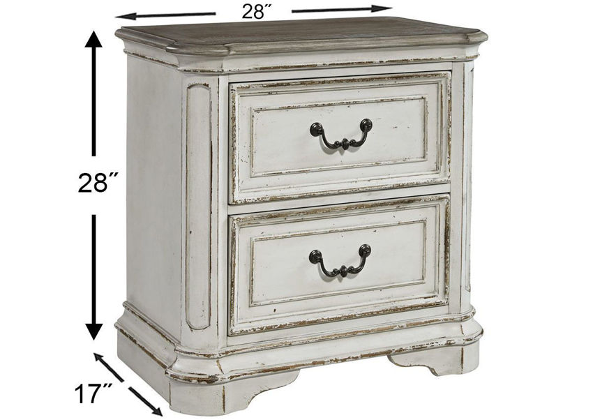 Magnolia Manor 2 Drawer Nightstand White Home Furniture Plus