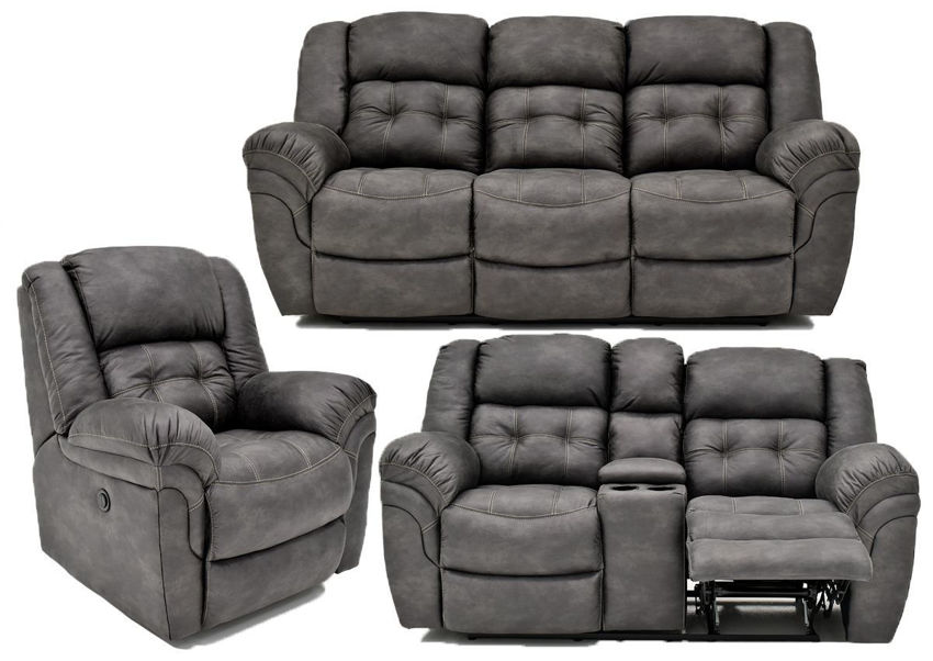0031655 Denton Power Reclining Sofa Set Gray 850 