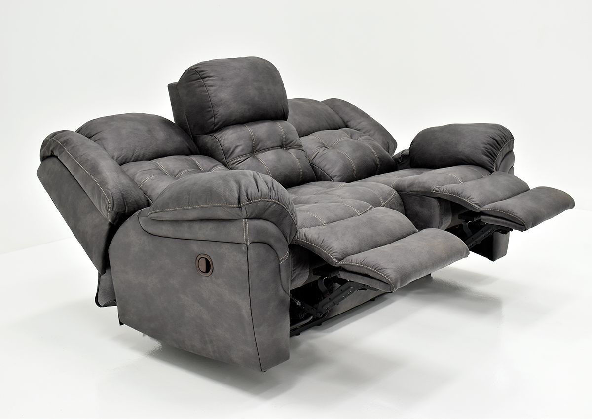 Denton Reclining Sofa Gray Home Furniture Plus Bedding and Mattress