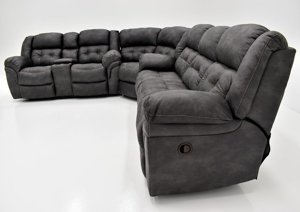 Denton Reclining Sectional Sofa Gray Home Furniture Plus Bedding