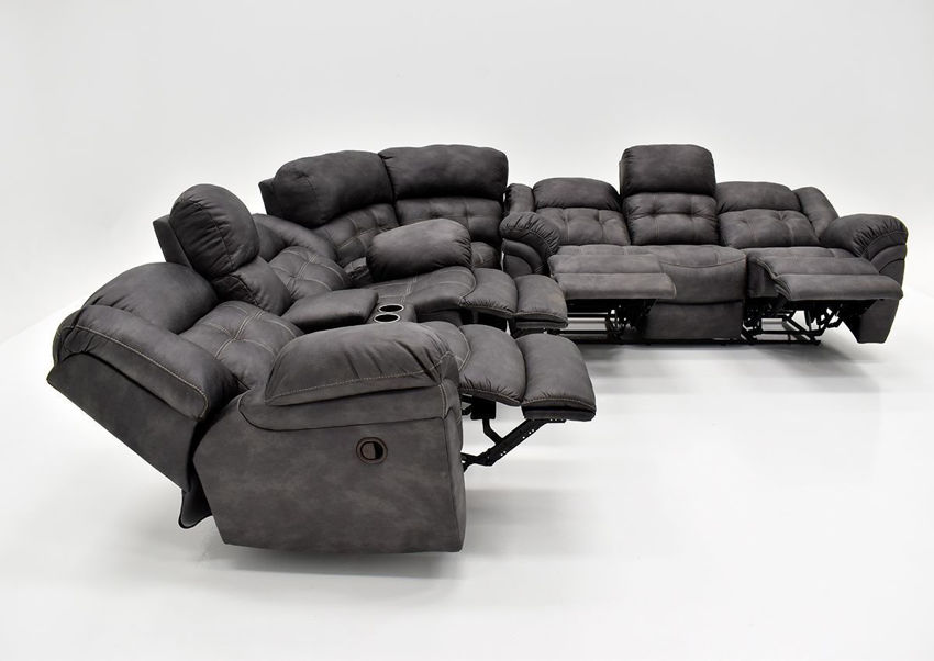 Denton Reclining Sectional Sofa Gray Home Furniture Plus Bedding