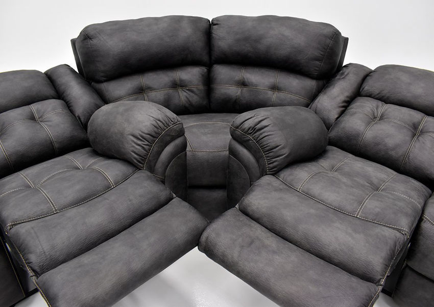 Denton Reclining Sectional Sofa Gray Home Furniture Plus Bedding and Mattress Center