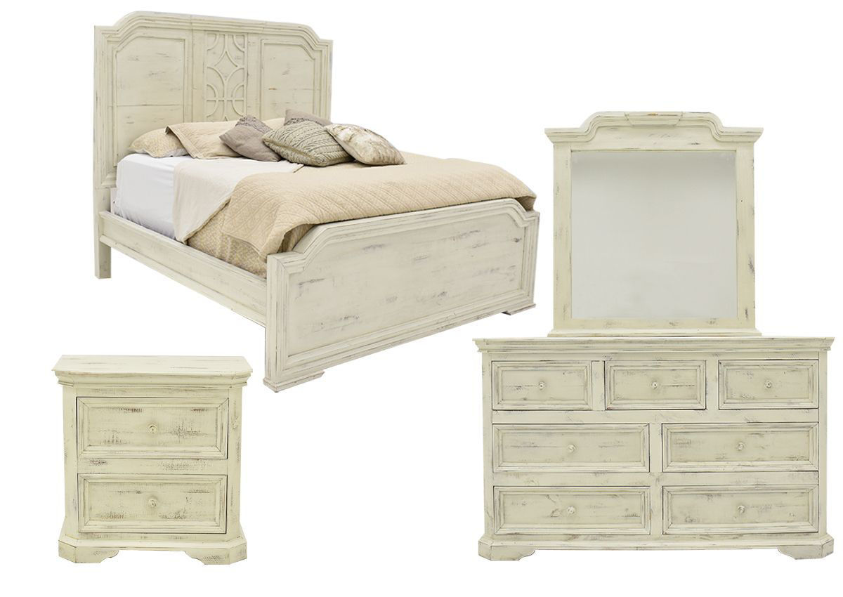 Westgate Queen Size Panel Bedroom Set White Home Furniture Plus