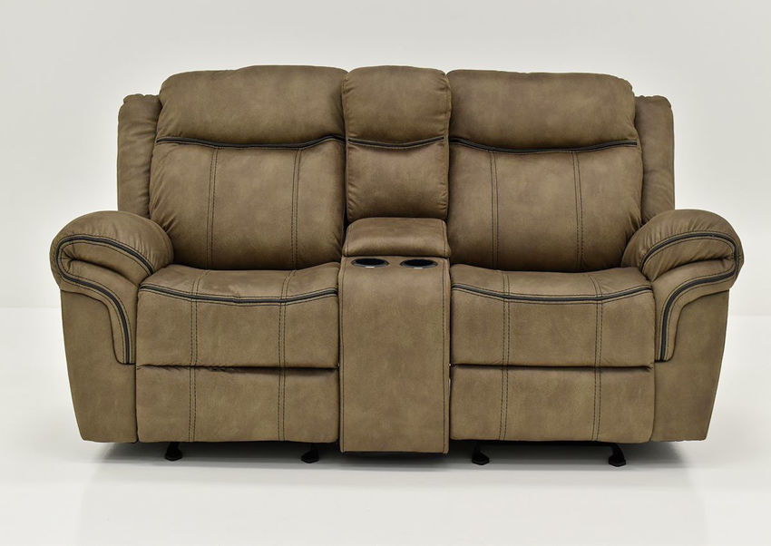 Sorrento Reclining Glider Loveseat Brown Home Furniture Plus