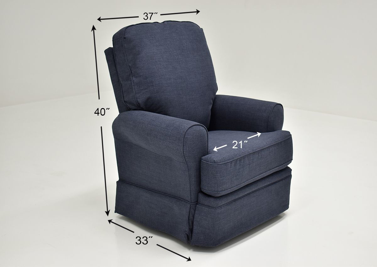 Juliana Swivel Glider Recliner Navy Home Furniture Plus Bedding and Mattress Center