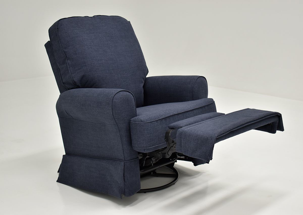 Juliana Swivel Glider Recliner - Navy | Home Furniture Plus Bedding and ...