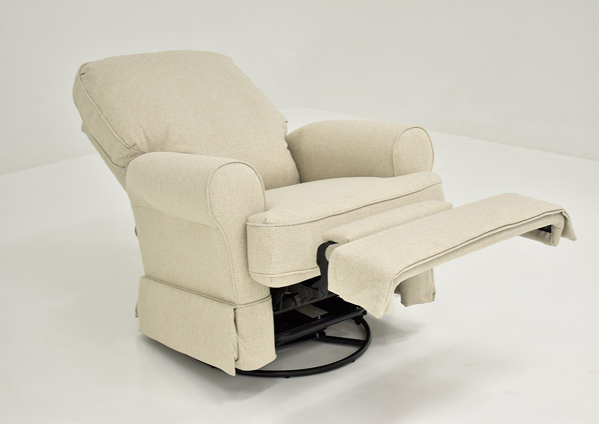 Juliana Swivel Glider Recliner Tusk White Home Furniture Plus Bedding