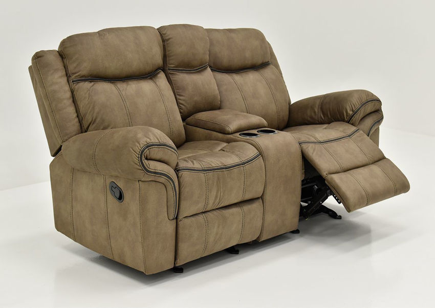 Sorrento Reclining Glider Loveseat Brown Home Furniture Plus