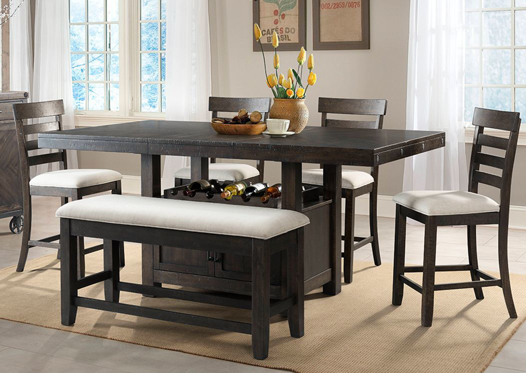 Colorado 6 Piece Counter Height Table Set Brown
