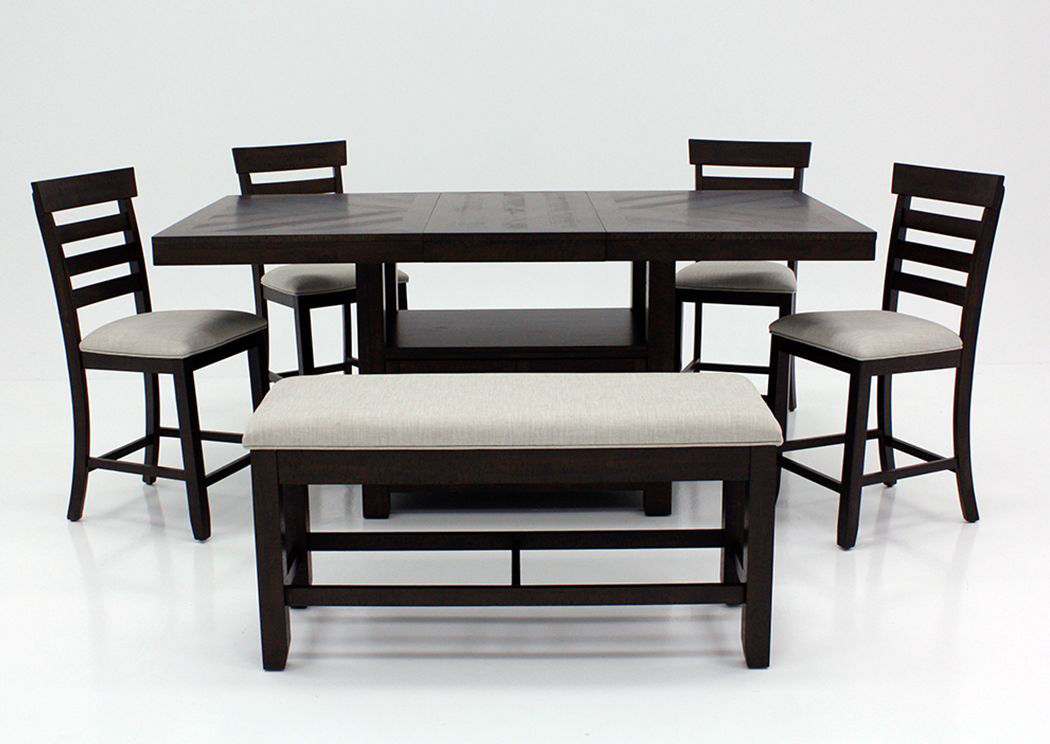 Colorado 6 Piece Counter Height Table Set Brown